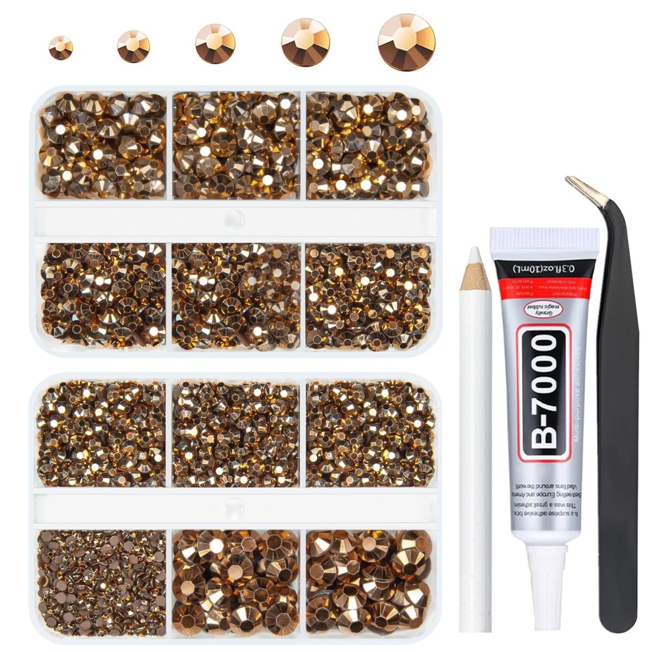 qiipii 3060PCS Retro Brown Resin Rhinestones for Crafting Coffee Flatback Jelly Resin Stones 2mm 3mm 4mm 5mm 6mm Non-Hotfix Old Copper Gems Stones Diamonds Crystals for Tumblers Mugs Bottles Crafts
